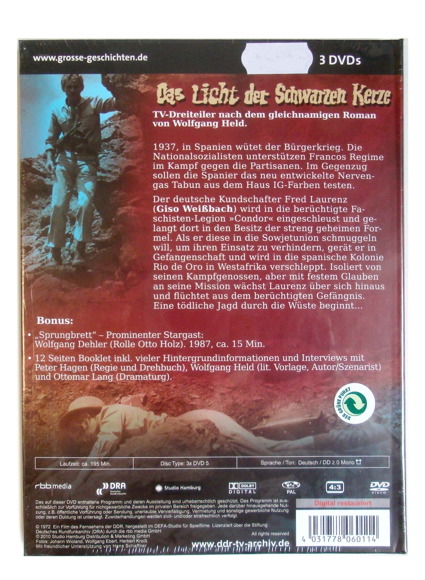 Große Geschichten Das Licht der schwarzen Kerze DVD ...