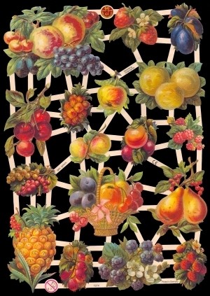 Glanzbilder, Obst, ohne Glitter