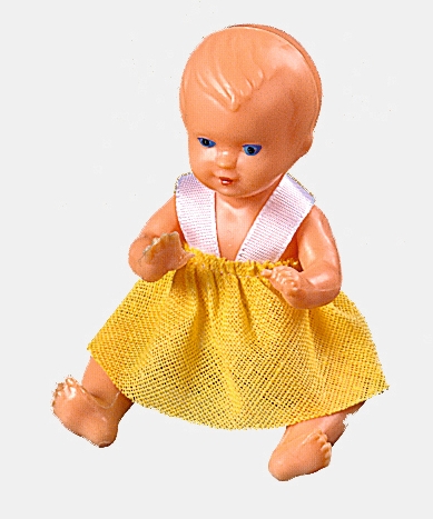 Plastik Puppe 10 cm für Puppenhaus Puppenstube | reifra