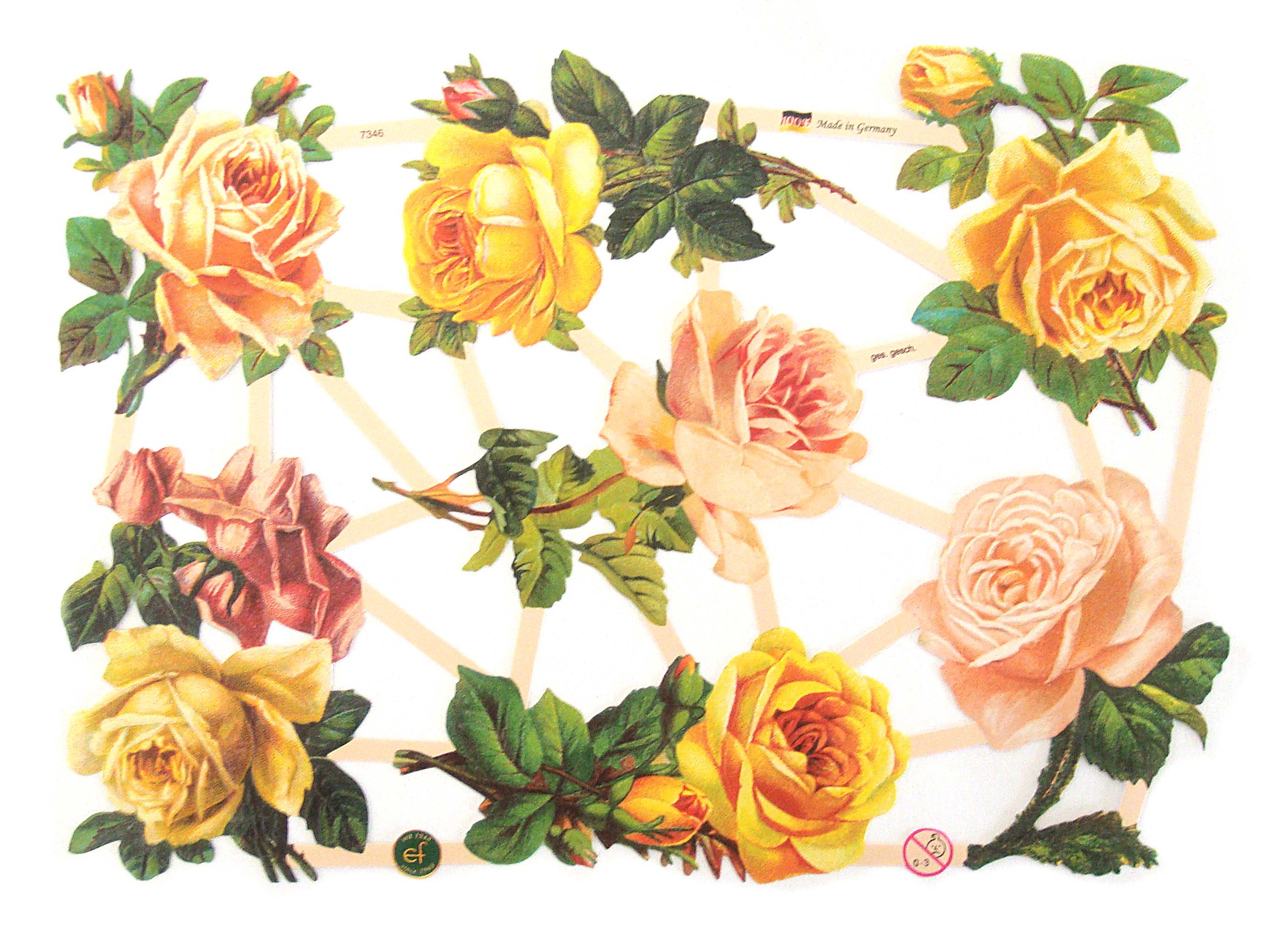 # GLANZBILDER # TAUNUS 3051 rechts bunte Rosen selten ! wie EAS 