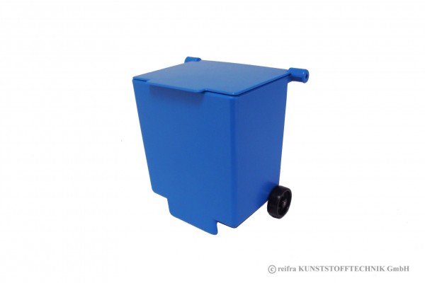 Mülltonne in blau