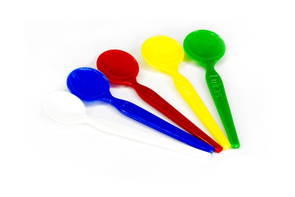 Eisschalen Edelstahl Blanc Hygienic Einweggeschirr-Set, Eisspaten Plastik Gewölbt Bunt | Blanc Hygienic Eis Schaufel