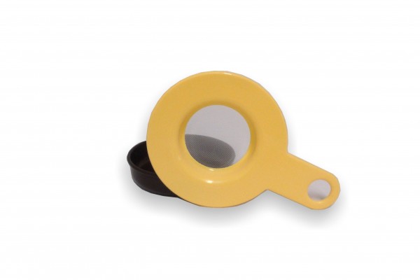 Tischteesieb pastell-gelb/braun - NEUAUFLAGE