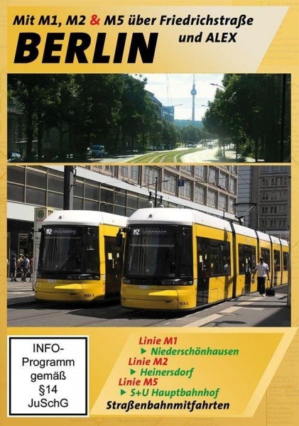 Straßenbahn Berlin M1,M2,M5 Friedrichstr.+Alex DVD