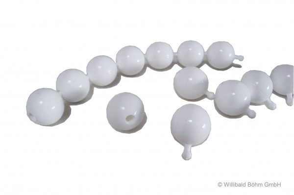 Perlenkette "Leonie", weiß - Modeschmuck Kunststof
