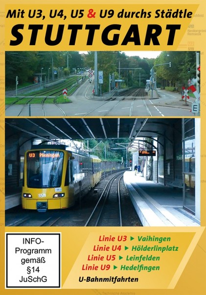 Straßenbahn Stuttgart U3,U4,U5 & U9 durchs Städtle