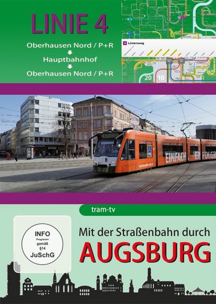 Mit der Straßenbahn durch Augsburg Linie 4 DVD