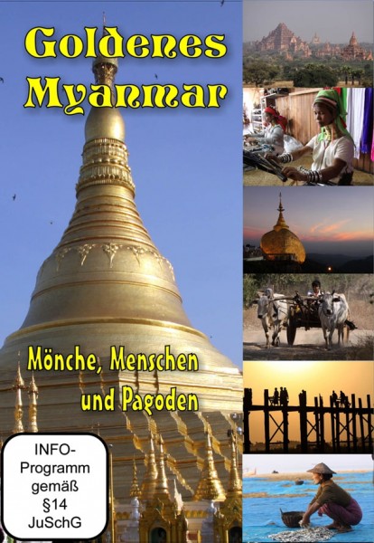 Goldenes Myanmar-Mönche Menschen u Pagoden