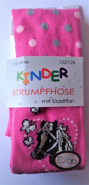 Esda Kinderstrumpfhose Pferd pink  98/104