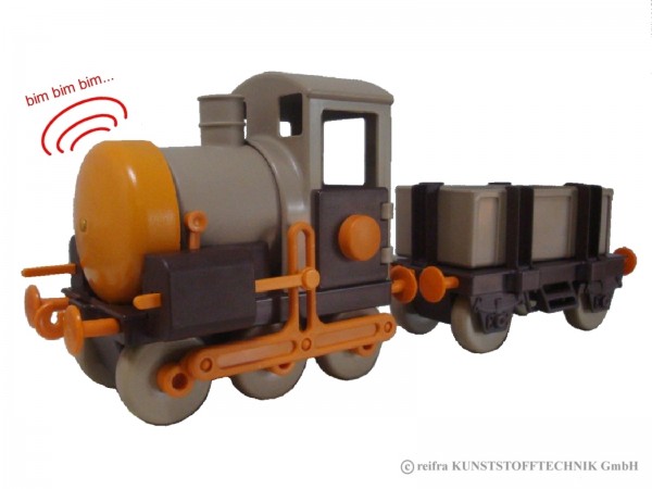 Kindereisenbahn, braun/ beige/ orange