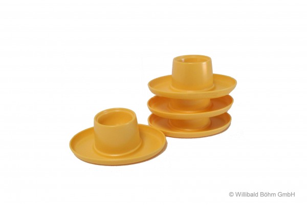Eierbecher oval, 4-er Pack, pastell-gelb