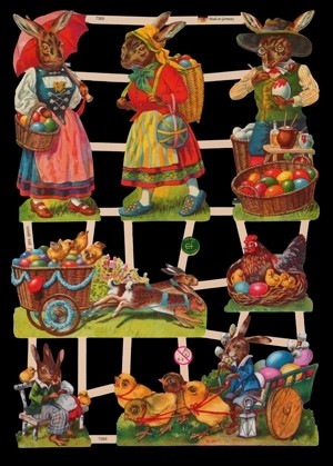 Glanzbilder Ostern Osterhasen ohne Glitter