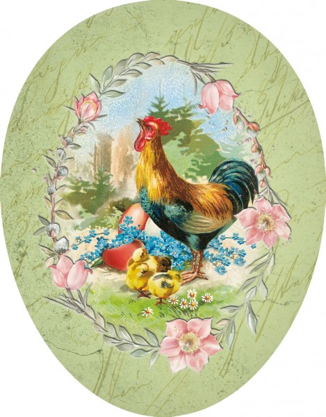 2er Osterei XL z. Befüllen  25 cm Pappe Osterglück