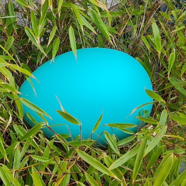 XXL Riesen Osterei Kunststoff 24 cm türkis Deko