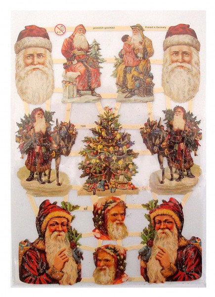 Glanzbilder, Weihnachten Silber/Glitter