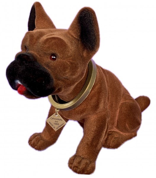 Wackelhund Wackeltier Puli klein braun 20 cm