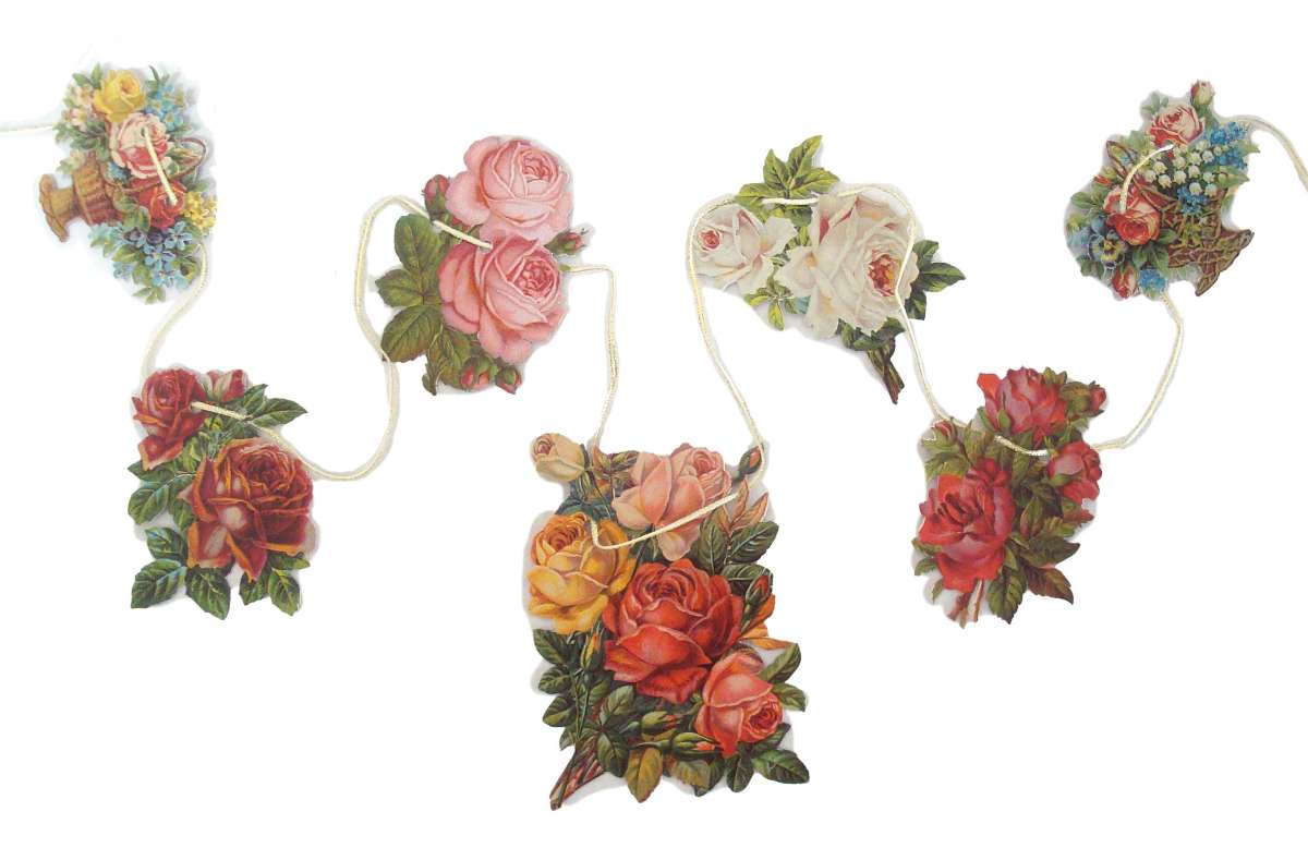 Kleine Girlande Rosen | Mobile / Girlanden | historische
