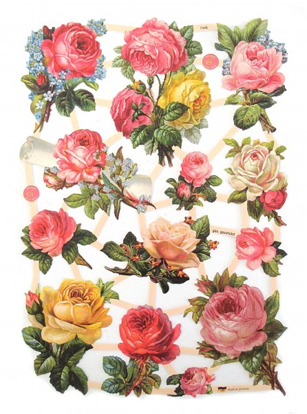 Glanzbilder, Rosen ohne Glitter