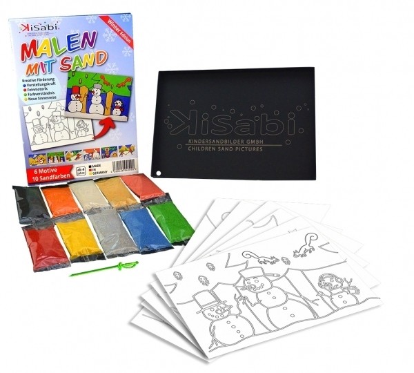 Malen mit Sand Kisabi Sandbilder Winter Edition A5
