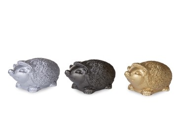 3er Set Deko Figur Igel 18 cm