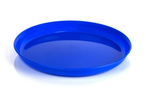 Teller 18 cm blau Kunststoff