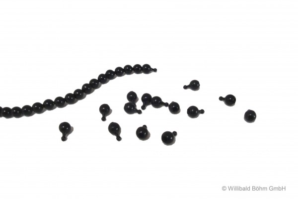 Perlenkette "Jana", schwarz