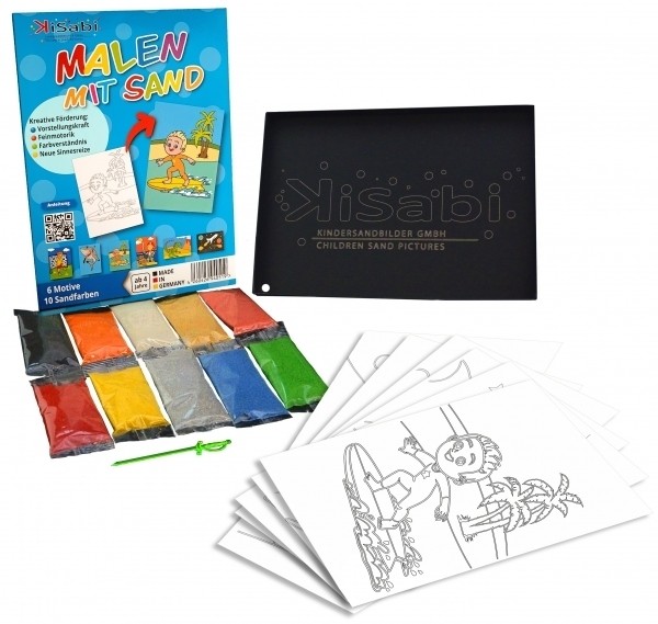 Malen mit Sand Kisabi Sandbilder Blau Edition A5