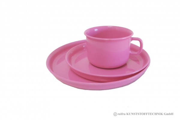 Gedeck 3-teilig, fuchsia