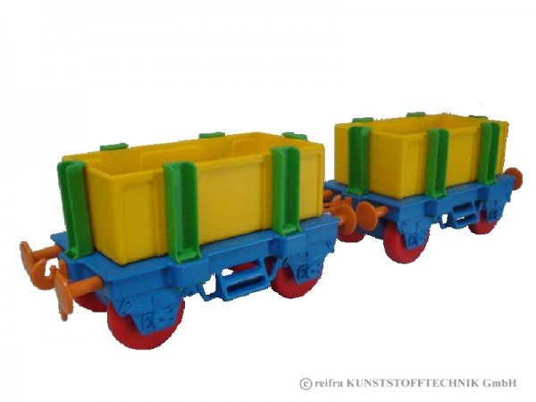 Waggons für Kindereisenbahn, bunt