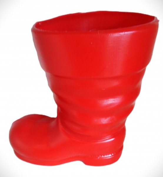 Nikolaus-Stiefel zum Befüllen, Kunststoff rot,groß