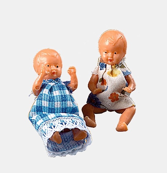 Plastik-Puppe, 5 cm, 2 Stück