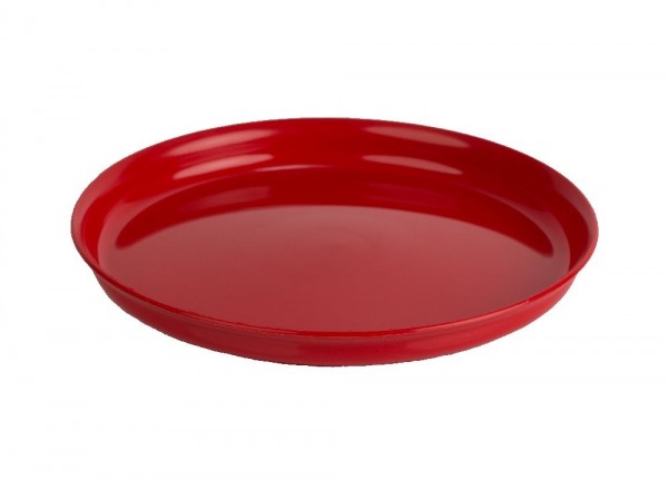 Teller 18 cm rot Kunststoff