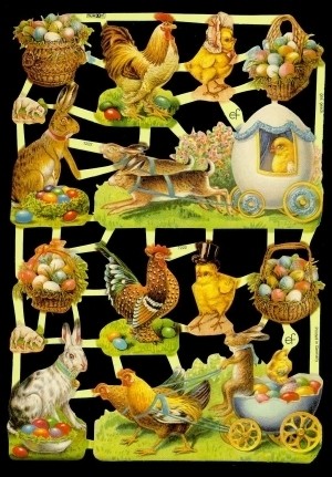 Glanzbilder Ostern Ostermotive 50er Jahre