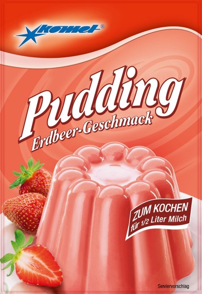 Pudding Erdbeer-Geschmack, 40 g