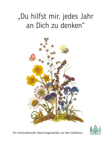 immerwährender Geburtstagskalender Blütenkalender Zipfelhaus Ch. Schlüssel