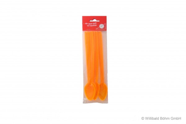 Longdrinklöffel, 6-er Pack, leuchtorange