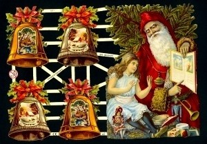 Glanzbilder, Weihnachten+Glocken ohne Glitter