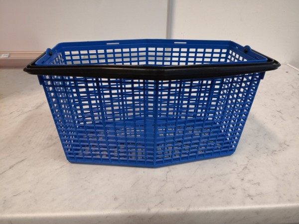 Mehrzweckkorb 7 l, Klammerkörbchen in blau/schwarz