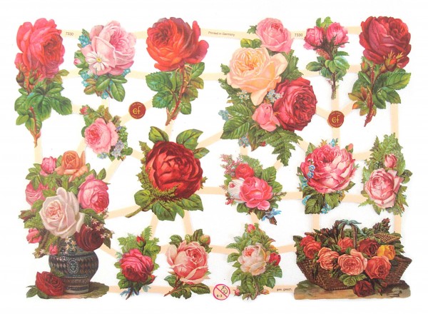 Glanzbilder, Rosen VI ohne Glitter