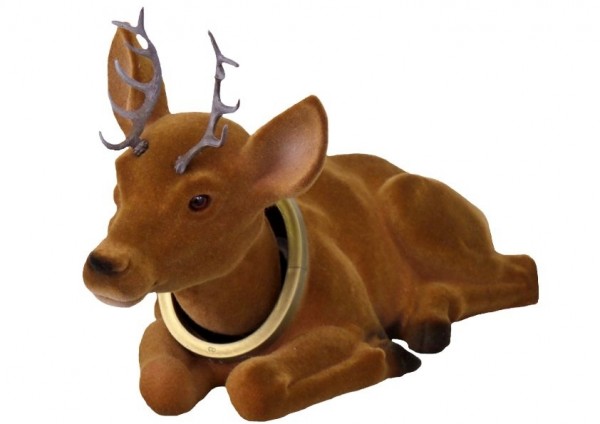 Wackelhund Wackeltier Hirsch braun groß 30 cm