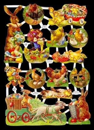 Glanzbilder Ostern Ostermotive 50er Jahre