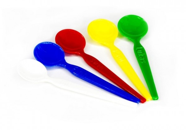 Eislöffel groß mit Namen bunt 1000 Stück