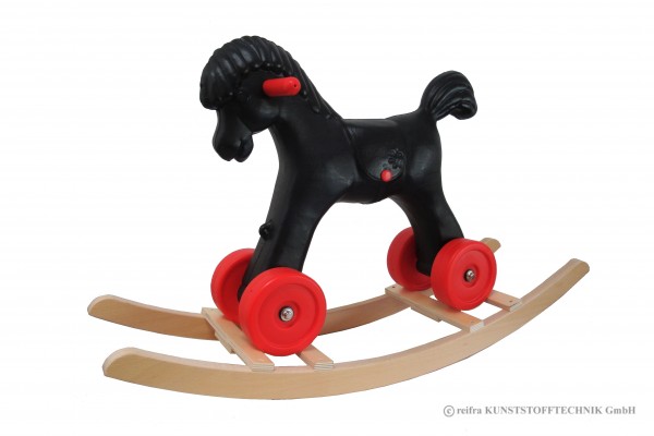 Schaukelpferd, schwarz
