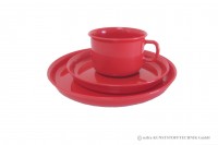 Gedeck 3-teilig, rot Gedeck 3-teilig, rot