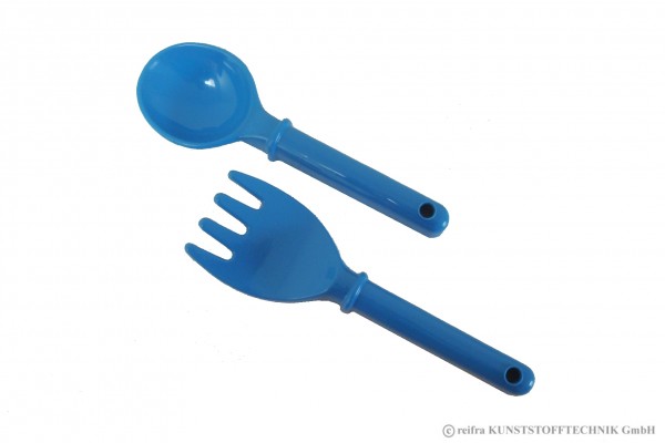 Rechen-Schaufelset 25 cm blau