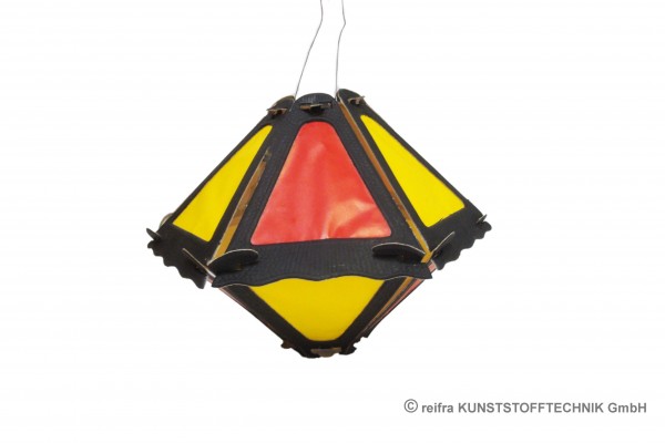 Klapplaterne 6-teilig klein 21 x 19 cm (rot/ gelb)