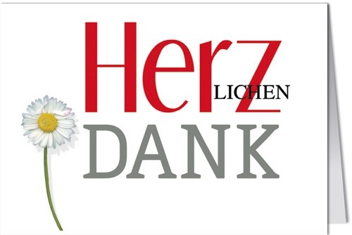 Minigrußkarte "Herzlichen Dank"