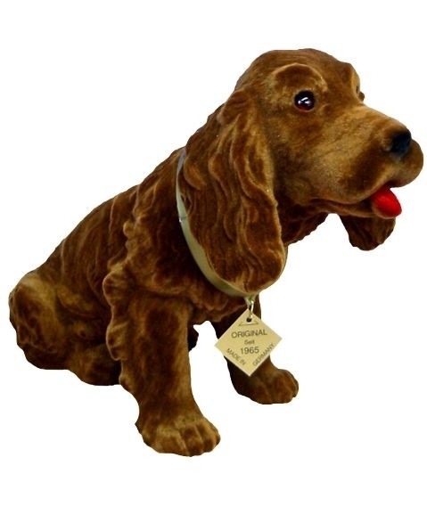 Wackelhund Spaniel groß  braun 27 cm