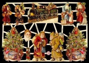 Glanzbilder, Weihnachtsmotive, Silber ohne Glitter