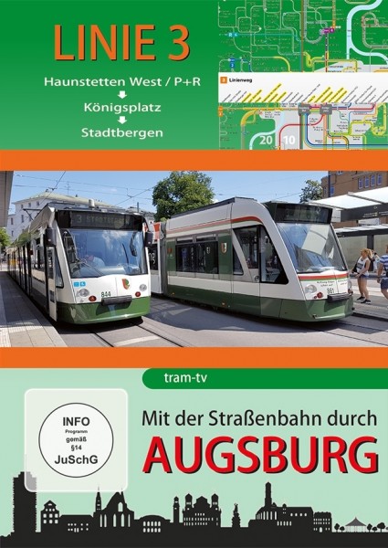 Mit der Straßenbahn durch Augsburg Linie 3 DVD